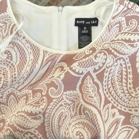 Kate and Lily White and Pink Lace Dress - Picture 2 of 7